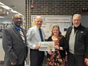 The Monroeville Foundation donated to the Friends of the Monroeville Library "light up the library" campaign