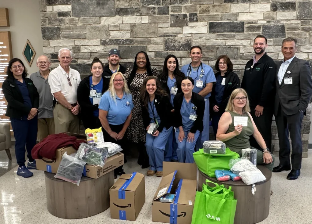 Monroeville Foundation donated new clothing to the Emergency Clothing Closet at AHN Forbes Hospital.